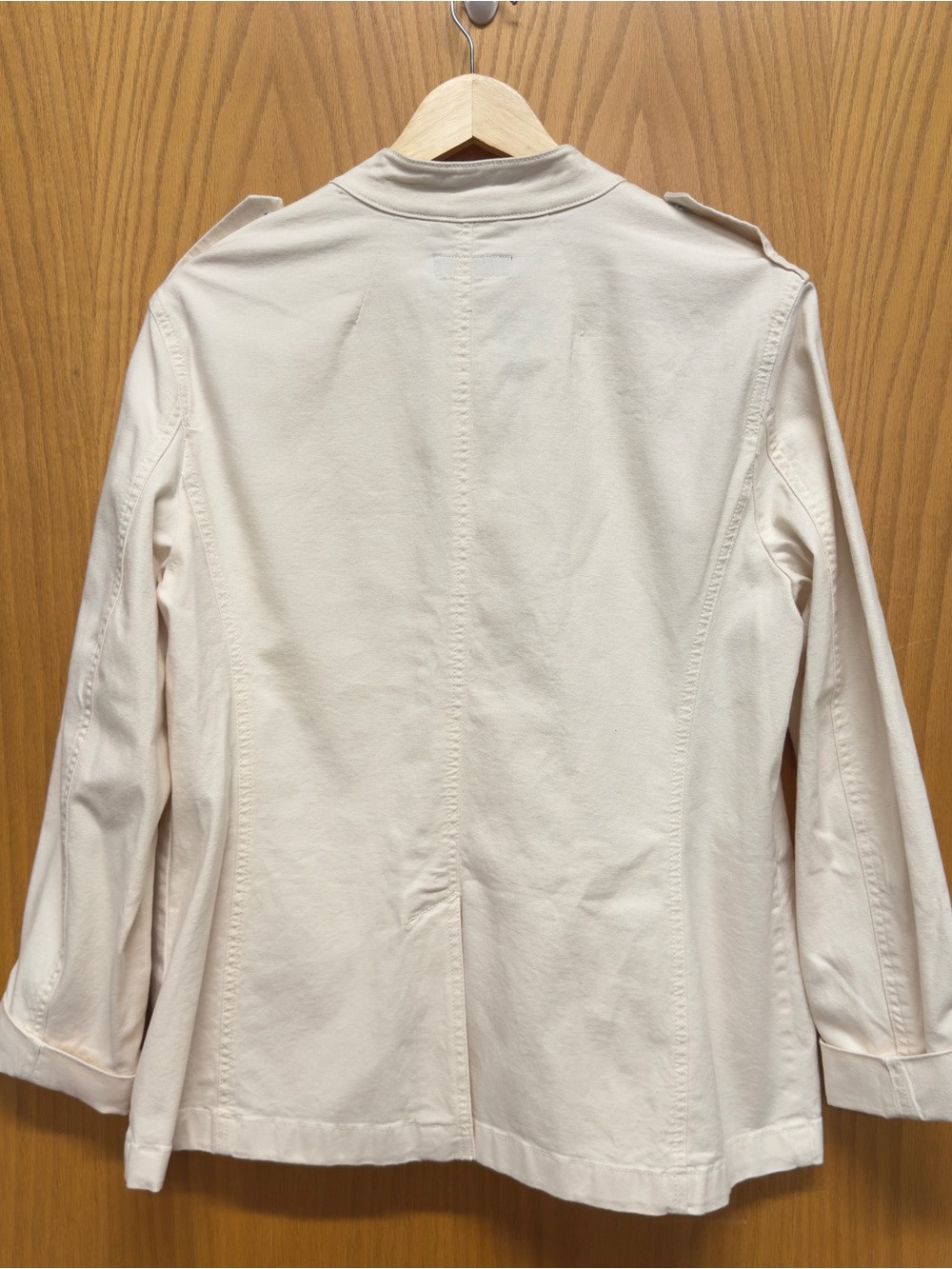 Lauren Ralph Lauren Cotton Canvas Safari Utility Jacket Beige Cream Size 14 NWT - Picture 3 of 11